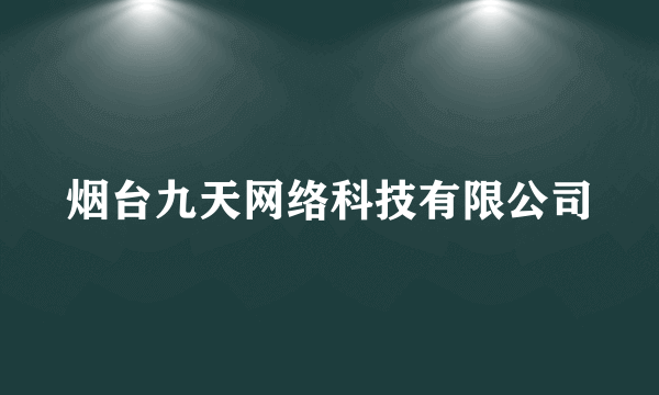 烟台九天网络科技有限公司