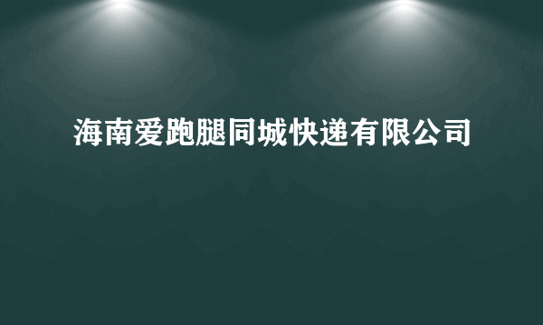 海南爱跑腿同城快递有限公司