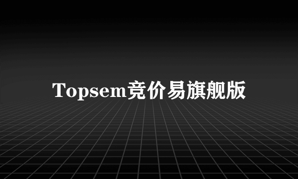 Topsem竞价易旗舰版