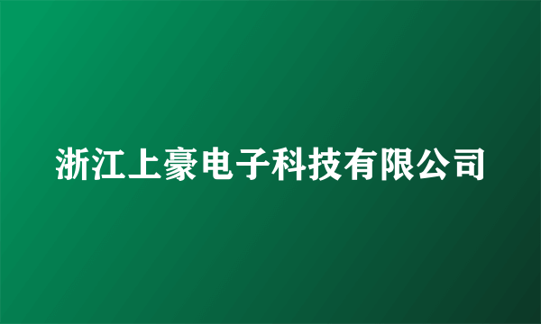 浙江上豪电子科技有限公司