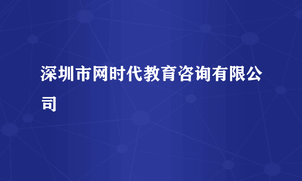 深圳市网时代教育咨询有限公司