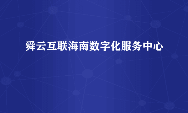 舜云互联海南数字化服务中心