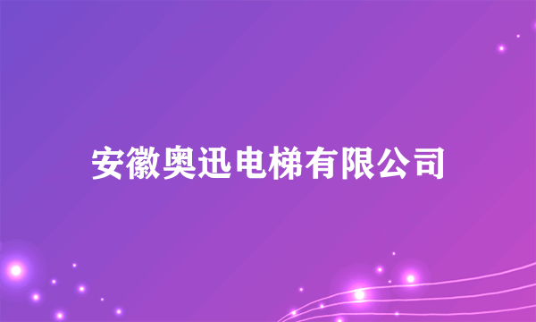 安徽奥迅电梯有限公司