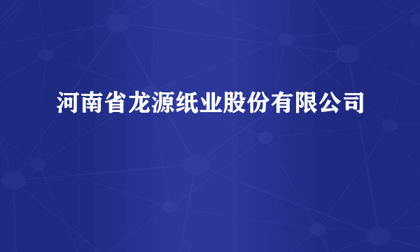 河南省龙源纸业股份有限公司