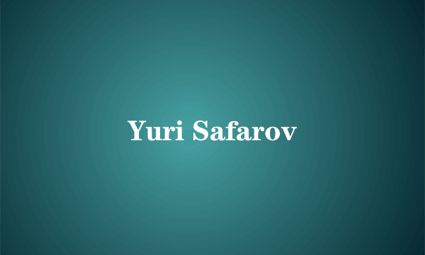 Yuri Safarov