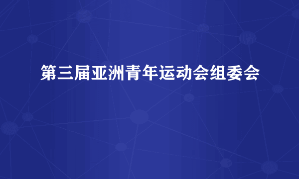 第三届亚洲青年运动会组委会