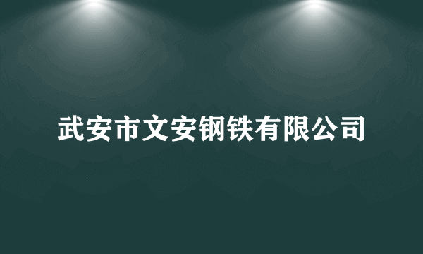 武安市文安钢铁有限公司