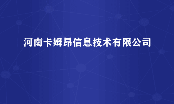 河南卡姆昂信息技术有限公司