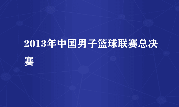 2013年中国男子篮球联赛总决赛