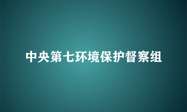 中央第七环境保护督察组