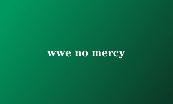 wwe no mercy