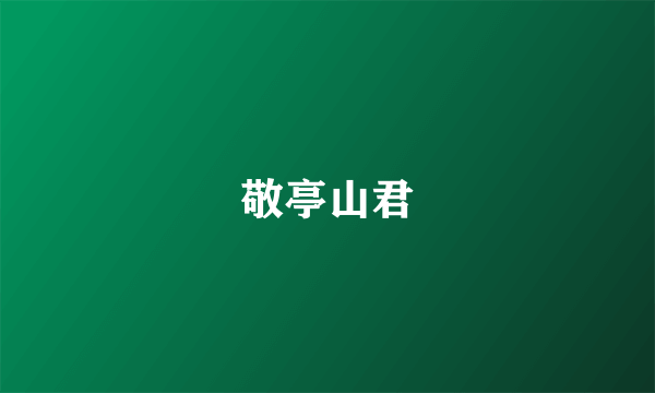 敬亭山君