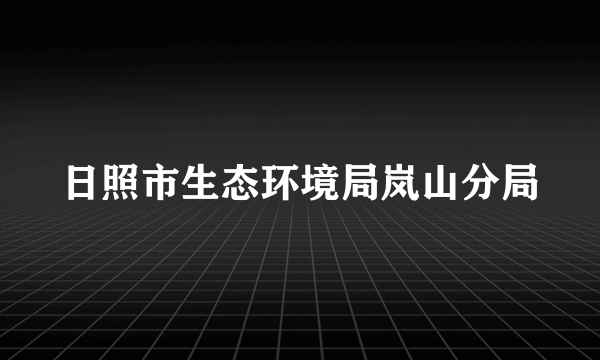 日照市生态环境局岚山分局