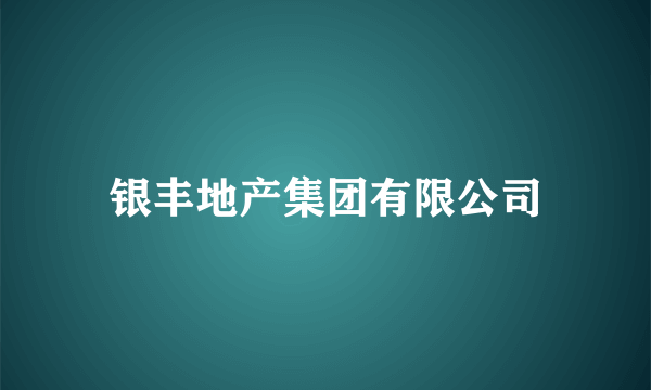 银丰地产集团有限公司